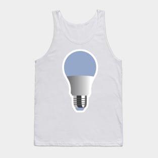 Creative Bulb sticker design vector logo concept illustration. Lightbulb sticker logo icon design. Tank Top